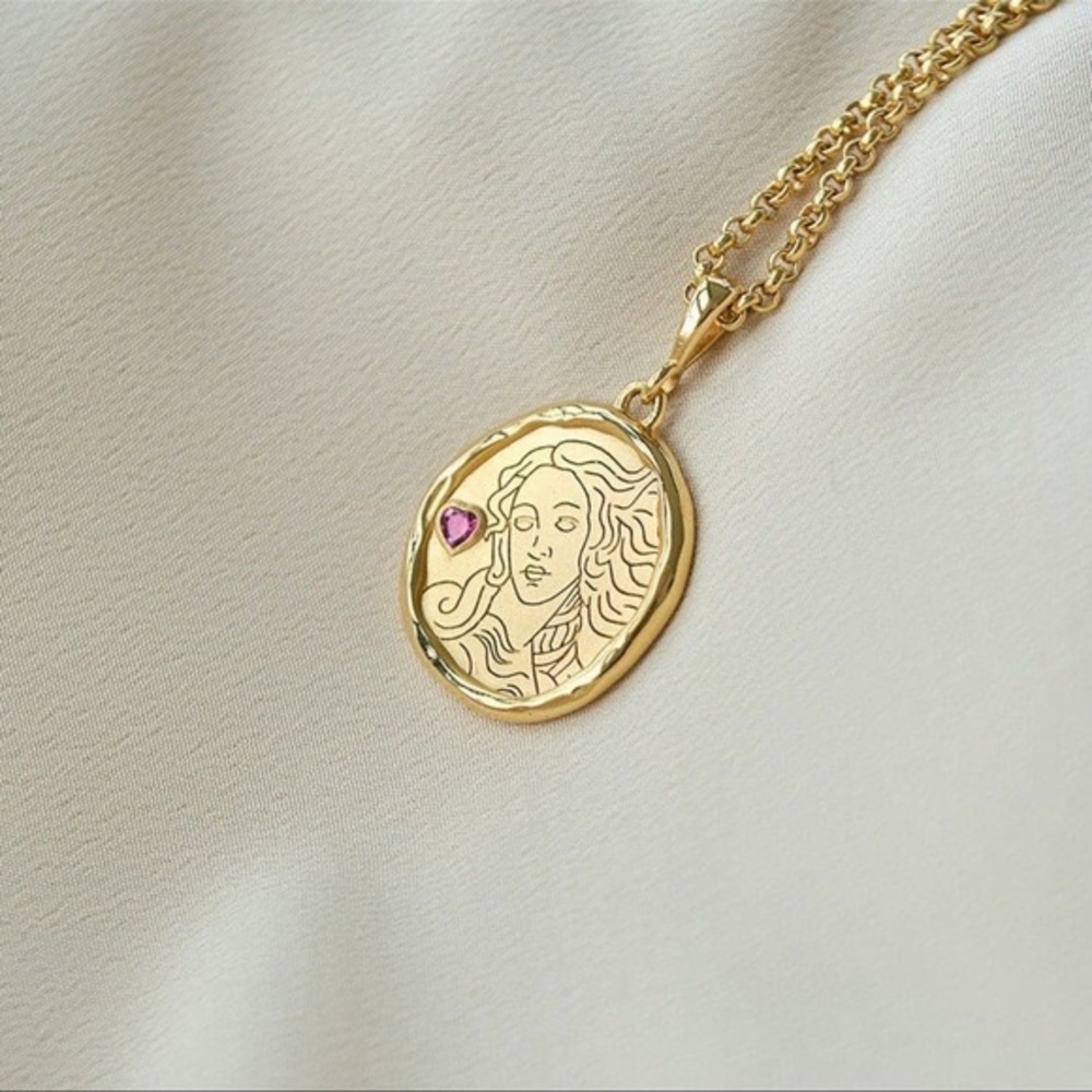 Common Era APHRODITE GODDESS OF LOVE NECKLACE WITH GARNET
